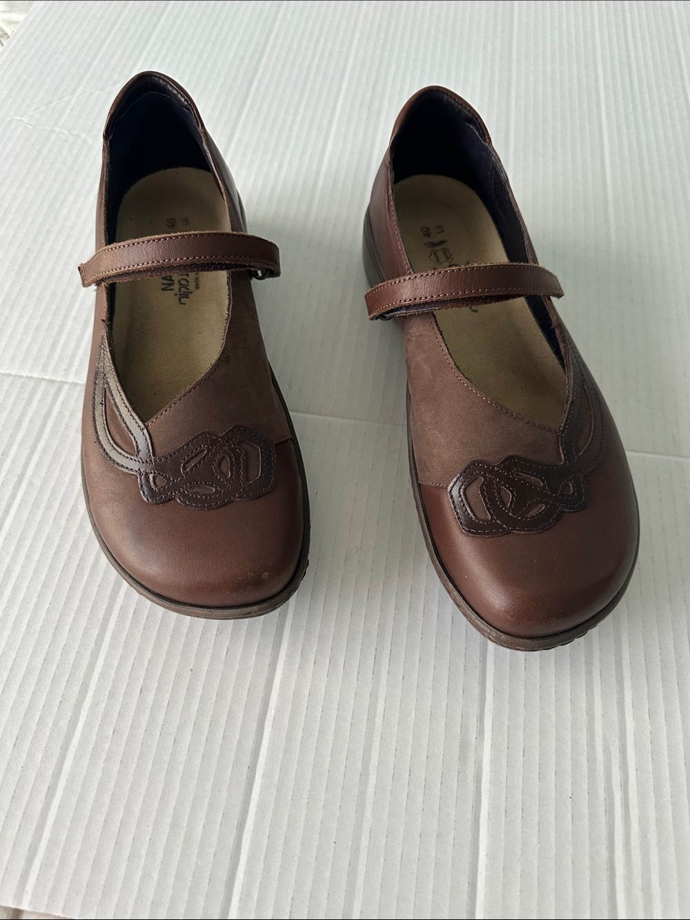 Mary Jane Leather Shoes Brown EU 40 (US 9–9.5)